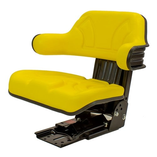 Deutz Tractor Replacement Utility Mechanical Suspension Seat Assembly - Fits Various Models - Yellow Vinyl