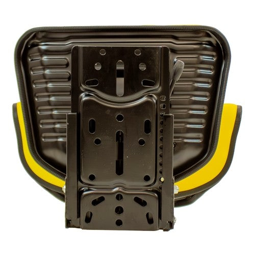 Hustler Lawn Mower Replacement Utility Mechanical Suspension Seat Assembly - Fits Various Models - Yellow Vinyl