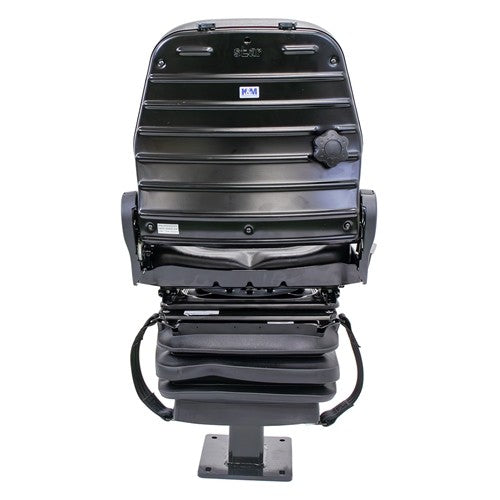 John Deere 310 Series Loader/Backhoe Replacement Seat & Mechanical Suspension Kit - Fits Various Models - Black Vinyl