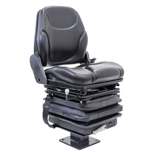 John Deere 310 Series Loader/Backhoe Replacement Seat & Mechanical Suspension Kit - Fits Various Models - Black Vinyl