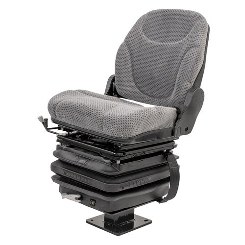 John Deere 310 Series Loader/Backhoe Seat & Mechanical Suspension Kit - Fits Various Models - Gray Cloth