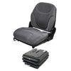 John Deere 310 Series Loader/Backhoe Seat & Mechanical Suspension Kit - Fits Various Models - Gray Cloth