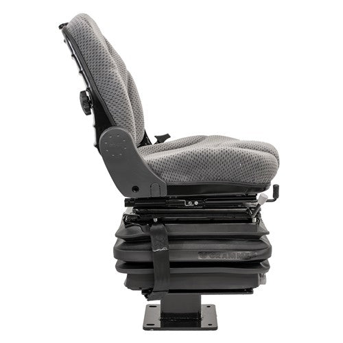 John Deere 310 Series Loader/Backhoe Seat & Mechanical Suspension Kit - Fits Various Models - Gray Cloth