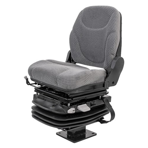 John Deere 310 Series Loader/Backhoe Replacement Seat & Air Suspension Kit - Fits Various Models - Gray Cloth
