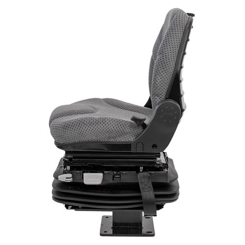 John Deere 310 Series Loader/Backhoe Replacement Seat & Air Suspension Kit - Fits Various Models - Gray Cloth