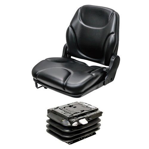 John Deere 310 Series Loader/Backhoe Replacement Seat & Air Suspension Kit - Fits Various Models - Black Vinyl