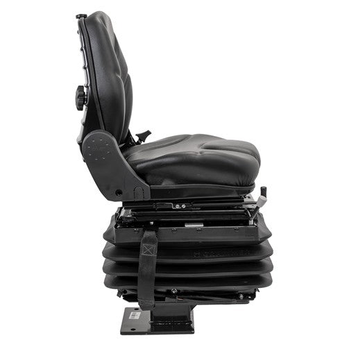 Case 580 Series Loader/Backhoe Replacement Air Suspension Seat Kit - Fits Various Models - Black Vinyl