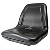 Multiple Application High Back Plastic Deluxe Replacement Seat - Black Vinyl