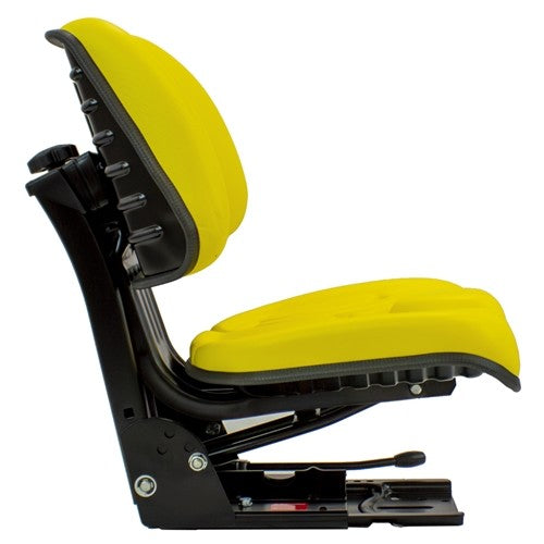 Ford/New Holland Tractor Replacement Utility Mechanical Suspension Seat Assembly - Fits Various Models - Yellow Vinyl