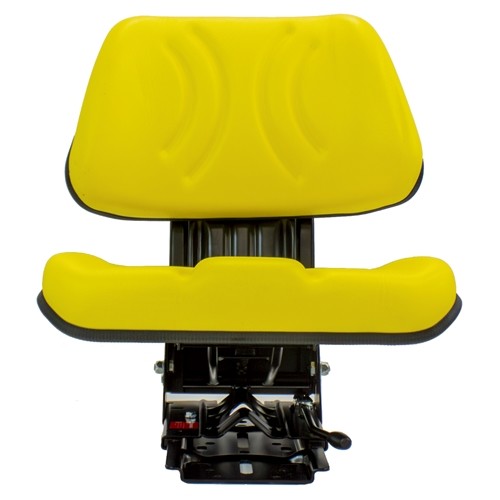 John Deere Windrower Replacement Utility Mechanical Suspension Seat Assembly - Fits Various Models - Yellow Vinyl