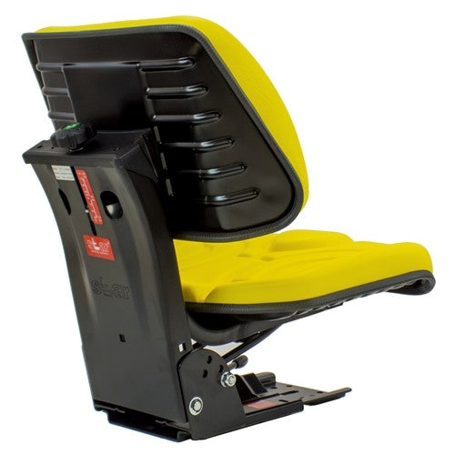 Massey Ferguson Tractor Replacement Utility Mechanical Suspension Seat Assembly - Fits Various Models - Yellow Vinyl