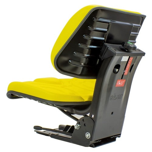 Deutz Tractor Replacement Utility Mechanical Suspension Seat Assembly - Fits Various Models - Yellow Vinyl