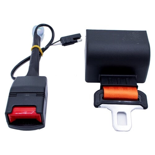 Universal Retractable Replacement Seat Belt Kit - Orange Nylon - 5 Amp N/O Switch