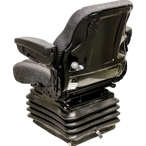 John Deere Log Loader Replacement Seat & Air Suspension - Fits Various Models - Gray Cloth