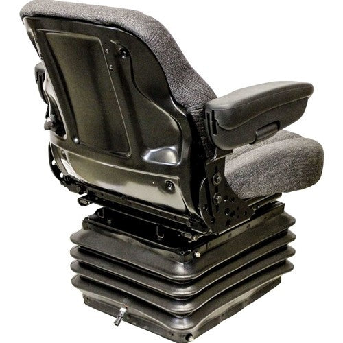 John Deere Log Loader Replacement Seat & Air Suspension - Fits Various Models - Gray Cloth