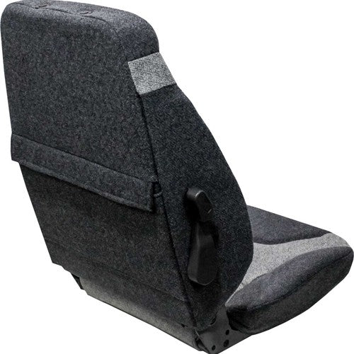 Caterpillar Material Handler Replacement Seat Top - Fits Various Models - Two-Tone Gray Cloth