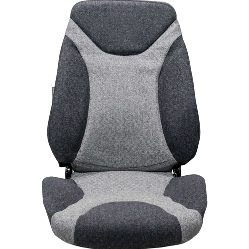 Caterpillar Material Handler Replacement Seat Top - Fits Various Models - Two-Tone Gray Cloth