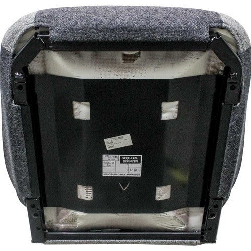 Caterpillar Material Handler Replacement Seat Top - Fits Various Models - Two-Tone Gray Cloth