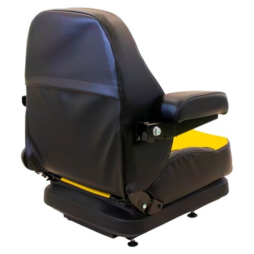 Dixon Grizzly & Ram Mag Lawn Mower Low Profile Replacement Mechanical Suspension Seat w/Armrests - Yellow/Black Vinyl