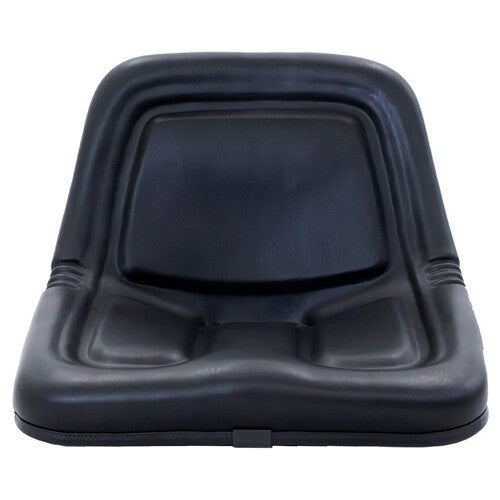 Long 310 & 610 Tractor Replacement Low-Back Bucket Seat w/Drain Holes - Black Vinyl