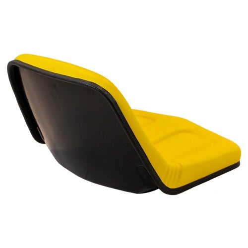 Case 360 & 460 Trencher Replacement Low-Back Bucket Seat w/Drain Holes - Yellow Vinyl