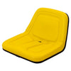 John Deere Skid Steer Replacement Low-Back Bucket Seat w/Drain Holes - Fits Various Models - Yellow Vinyl
