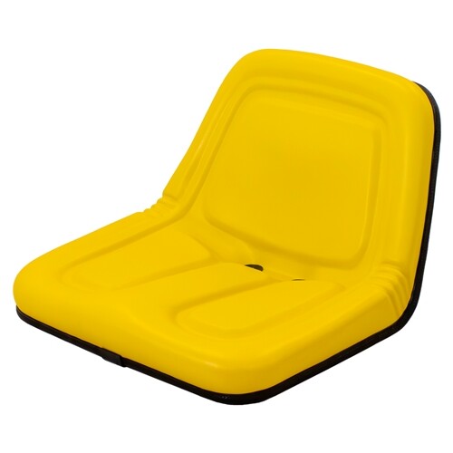 Cub Cadet Lawn Mower Replacement Low-Back Bucket Seat w/Drain Holes - Fits Various Models - Yellow Vinyl