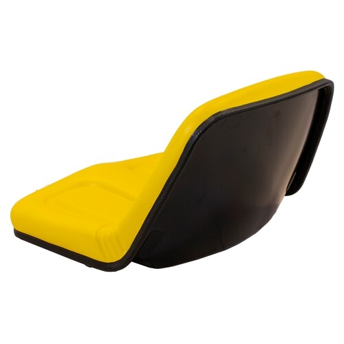 Long 310 & 610 Tractor Replacement Low-Back Bucket Seat w/Drain Holes - Yellow Vinyl
