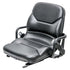 Hyster Forklift Replacement Seat w/Hip Restraints & OPS Ready - Fits Various Models -  Black Vinyl