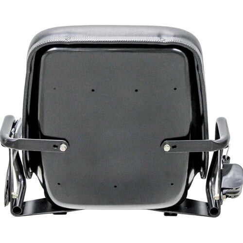 Hyster Forklift Replacement Seat w/Hip Restraints & OPS Ready - Fits Various Models -  Black Vinyl