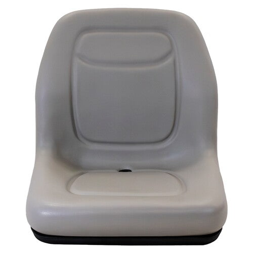 John Deere Tractor Mid-Back Replacement Bucket Seat (OPS Ready) - Fits Various Models - Gray Vinyl