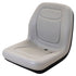 Dixie Chopper Lawn Mower Mid-Back Replacement Bucket Seat (OPS Ready) - Fits Various Models - Gray Vinyl