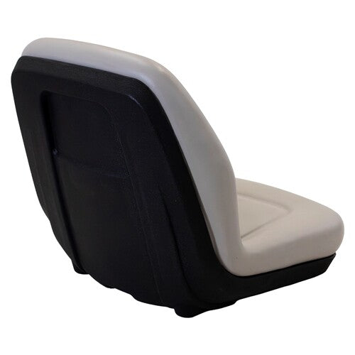 Exmark Lawn Mower Mid-Back Replacement Bucket Seat (OPS Ready) - Fits Various Models - Gray Vinyl