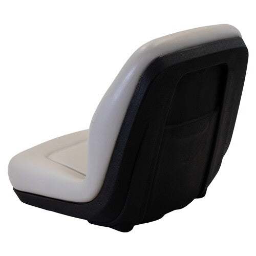 Ferris Lawn Mower Mid-Back Replacement Bucket Seat (OPS Ready) - Fits Various Models - Gray Vinyl