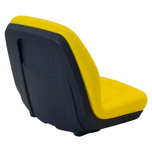 Hustler Lawn Mower Mid-Back Replacement Bucket Seat (OPS Ready) - Fits Various Models - Yellow Vinyl