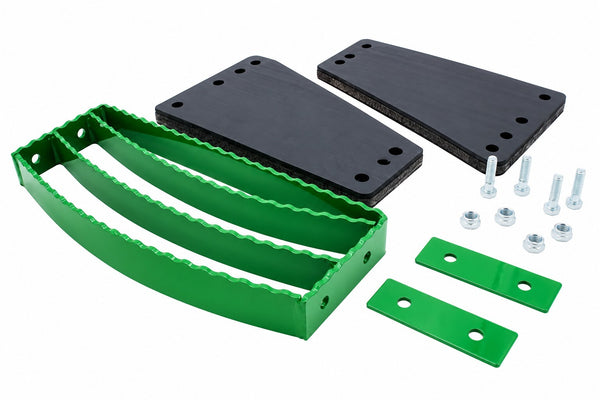John Deere Tractor Offset 1-Step Bolt-On Replacement Flex Step (Green Powder Coat)