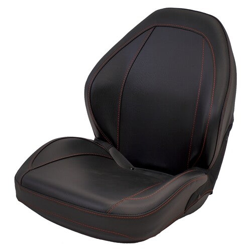 John Deere Tractor High-Back Replacement Bucket Seat (Cut and Sew) - Fits Various Models - Black Vinyl