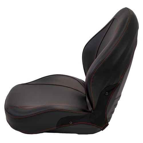 John Deere Tractor High-Back Replacement Bucket Seat (Cut and Sew) - Fits Various Models - Black Vinyl