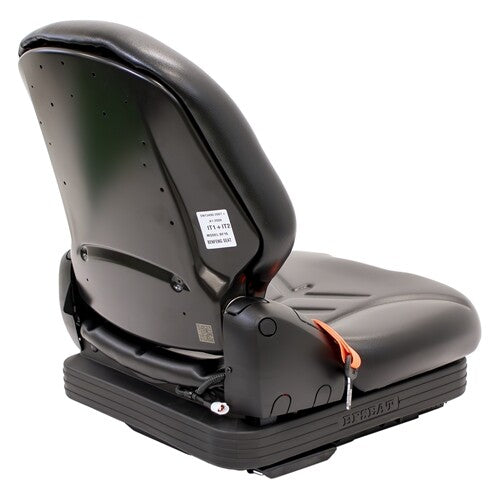 Gradall Telehandler Replacement Low Profile Seat & Mechanical Suspension  w/OPS & Slide Rails - Fits Various Models - Black Vinyl