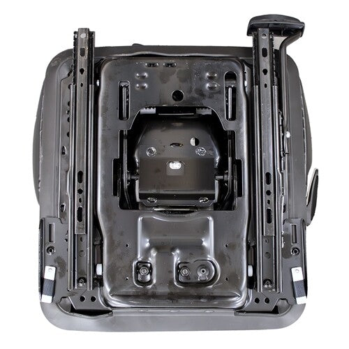 JCB 506 CHL & 520 Telehandler Replacement Low Profile Seat & Mechanical Suspension  w/OPS & Slide Rails - Black Vinyl