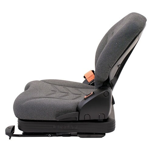 Ditch Witch R65 & V30 Trencher Replacement Low Profile Seat & Mechanical Suspension  w/OPS & Slide Rails - Gray Cloth