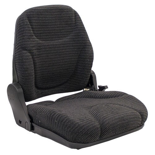 John Deere Tractor Replacement Seat Assembly - Fits Various Models - Black Cloth