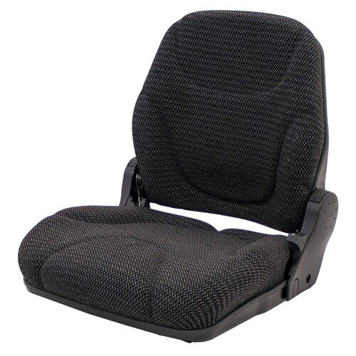 John Deere Wheel Loader Replacement Seat Assembly - Fits Various Models - Black Cloth