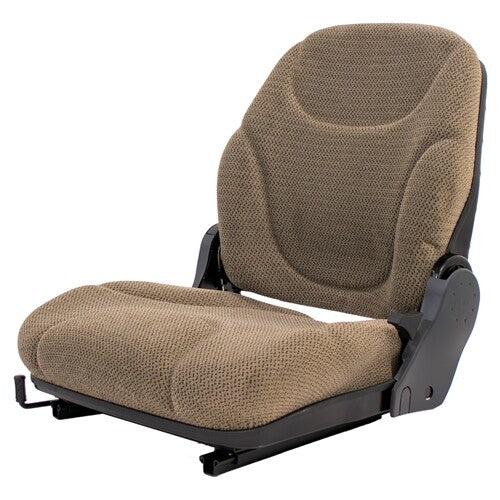 John Deere Tractor Replacement Seat Assembly - Fits Various Models - Beige Cloth