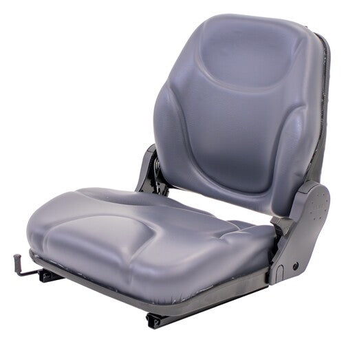John Deere Wheel Loader Replacement Seat Assembly - Fits Various Models - Gray Vinyl