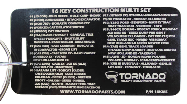 16 Key Construction/Heavy Equipment Multi Set