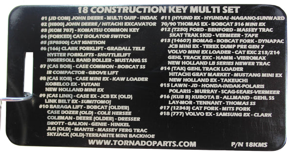 18 Key Construction/Heavy Equipment Multi Set