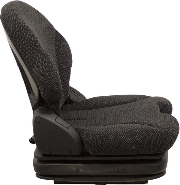 Bobcat Skid Steer Seat & Air Suspension - Fits Various Models - Black Cloth