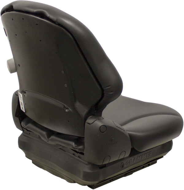 Case Skid Steer Replacement Seat & Mechanical Suspension - Fits Various Models - Black Vinyl