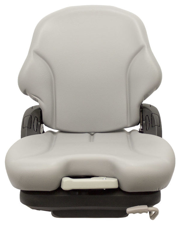 Case Skid Steer Replacement Seat & Mechanical Suspension - Fits Various Models - Gray Vinyl